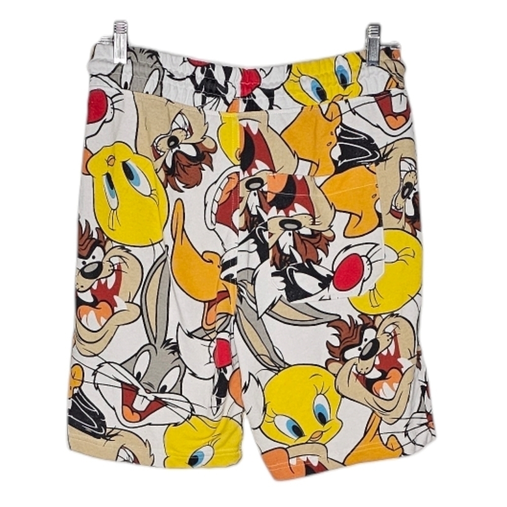 Looney Tunes Tweety Bird Tazmanian Devil Shorts Drawstring Waist Pockets men's M